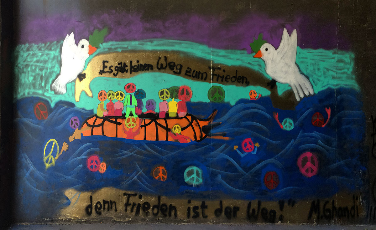 Campus Berlin - Graffiti - Internationaler Tag des Friedens 