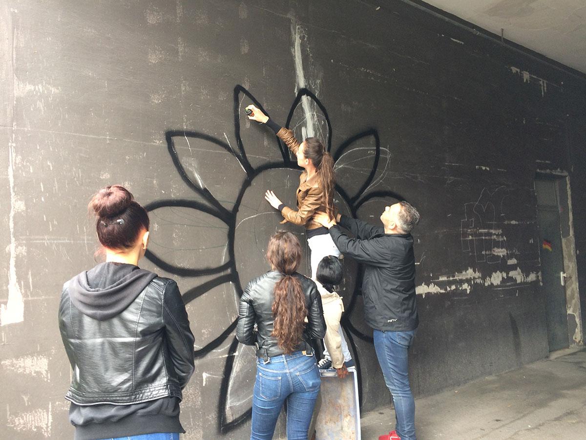 Campus Berlin - Graffiti - Welttag gegen Kinderarbeit